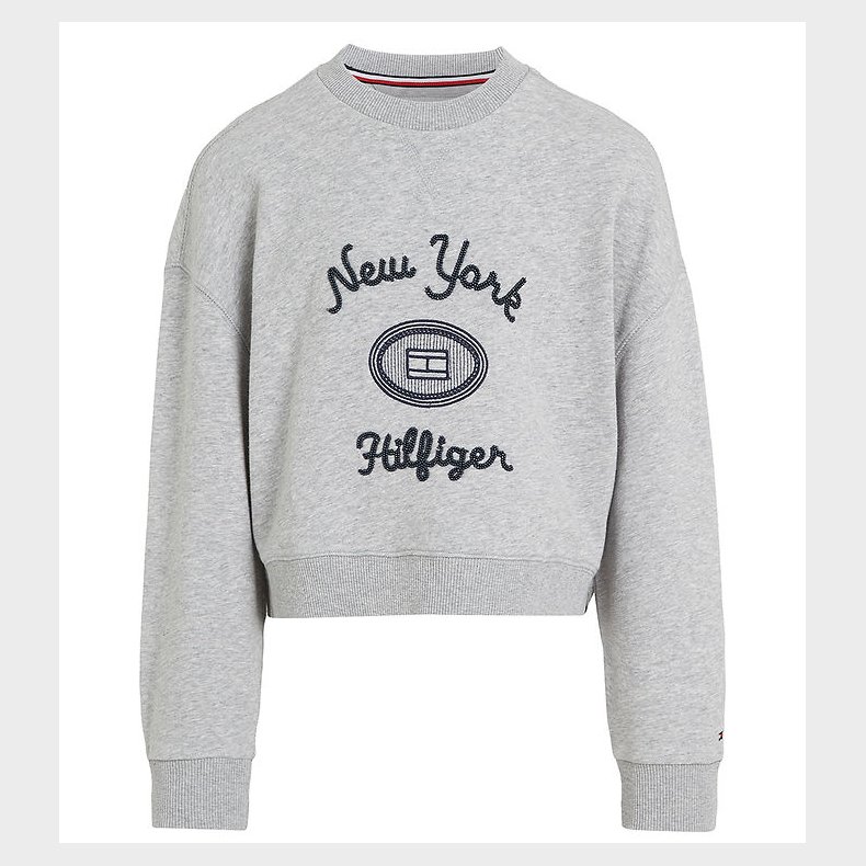 Tommy Hilfiger Bluse - NY Embroidered - Light Grey Heather