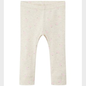Name It Leggings - Rib - NbfDabua - Peyote Melange m. Jordbr