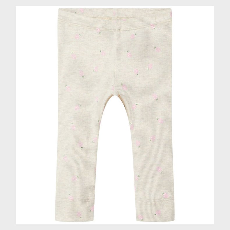 Name It Leggings - Rib - NbfDabua - Peyote Melange m. Jordbr