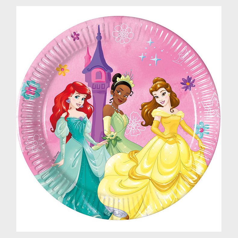 Decorata Party Paptallerkner - 8-pak - 19,5 cm - Princess Live Y