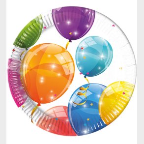 Decorata Party Paptallerkner - 8-pak - 19,5 cm - Sparkling Ballo