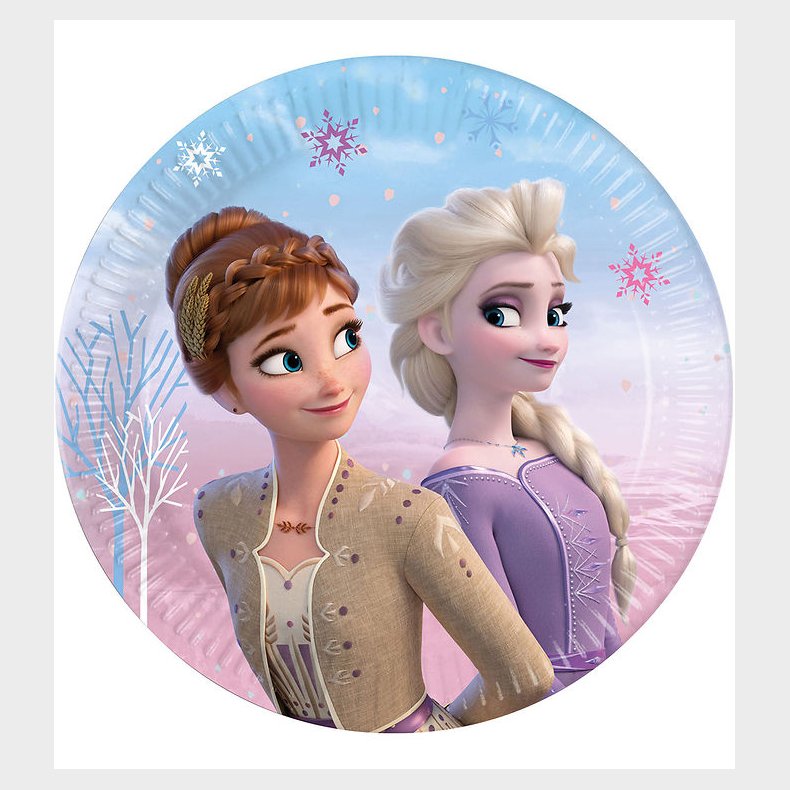 Decorata Party Paptallerkner - 8-pak - 19,5 cm - Frozen II Wind