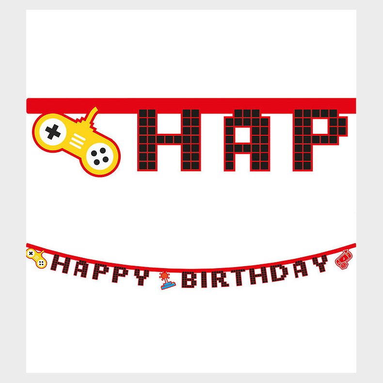 Decorata Party Happy Birthday Banner - Gaming Party