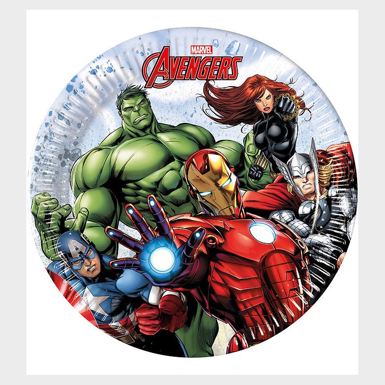 Decorata Party Paptallerkner - 8-pak - 19,5 cm - Avengers Infini