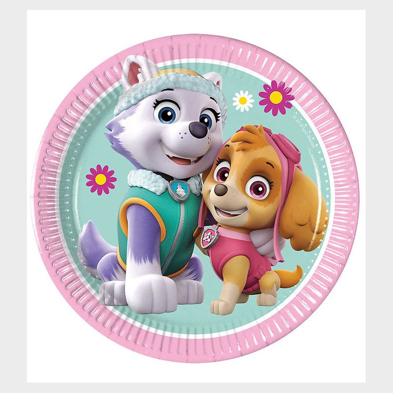 Decorata Party Paptallerkner - 8-pak - 19,5 cm - Paw Patrol Skye