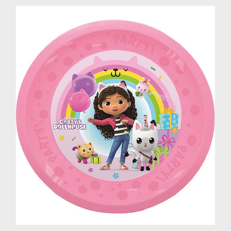 Decorata Party Plastiktallerkner - 4-pak - 21 cm - Gabby's Dollh