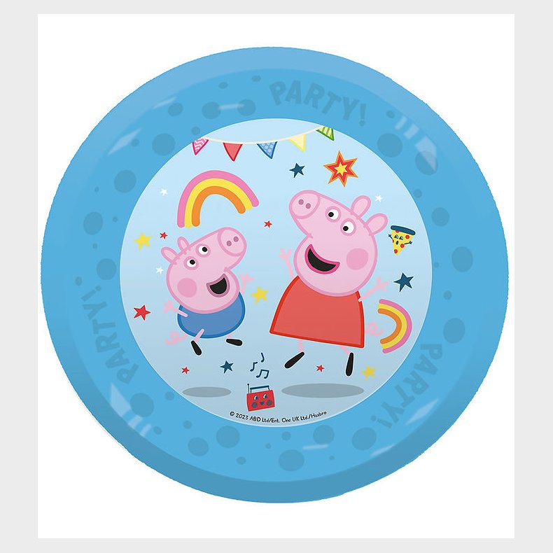 Decorata Party Plastiktallerkner - 4-pak - 21 cm - Peppa Pig Mes
