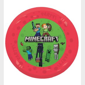 Decorata Party Plastiktallerkner - 4-pak - 21 cm - Minecraft