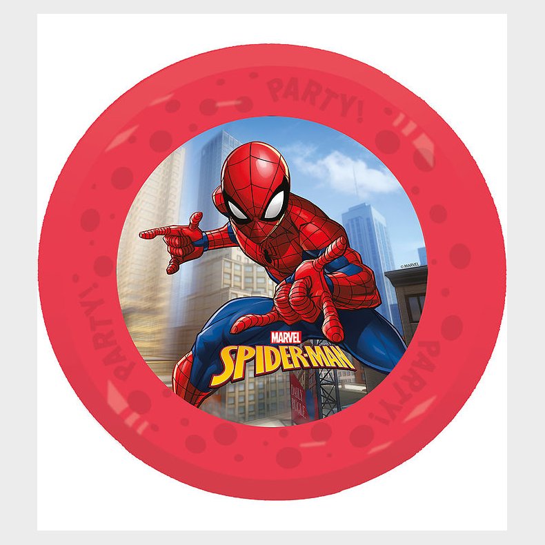 Decorata Party Plastiktallerkner - 4-pak - 21 cm - Spider-Man Cr