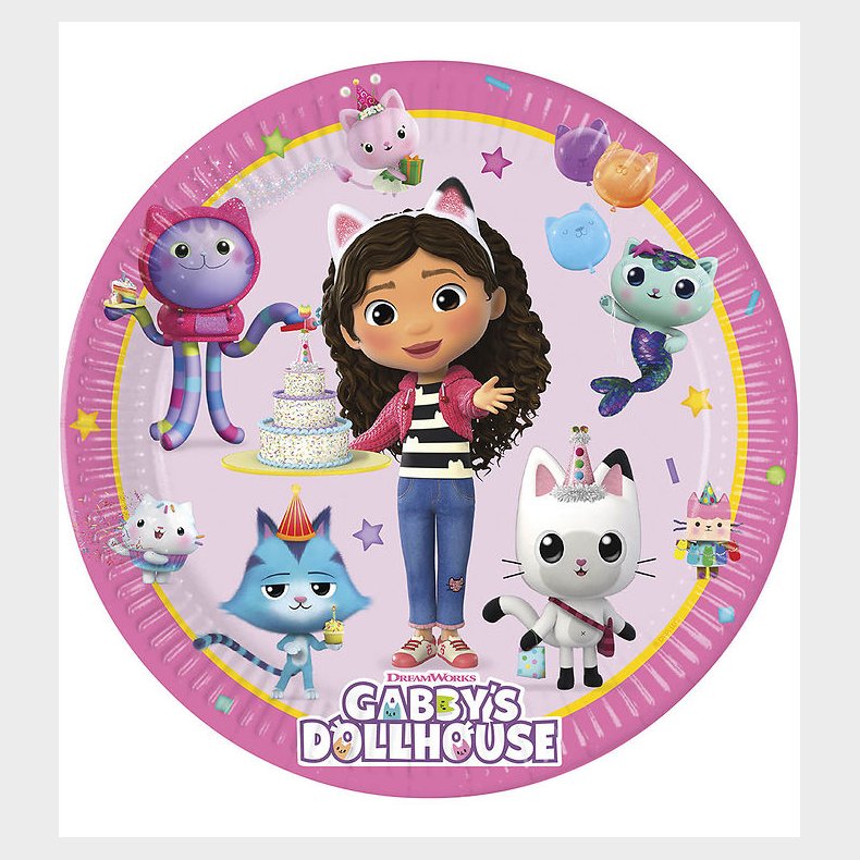 Decorata Party Paptallerkner - 8-pak - 23 cm - Gabby's Dollhouse
