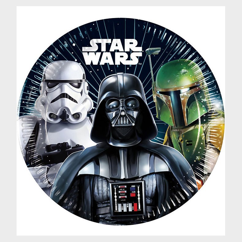Decorata Party Paptallerkner - 8-pak - 23 cm - Star Wars Galaxy