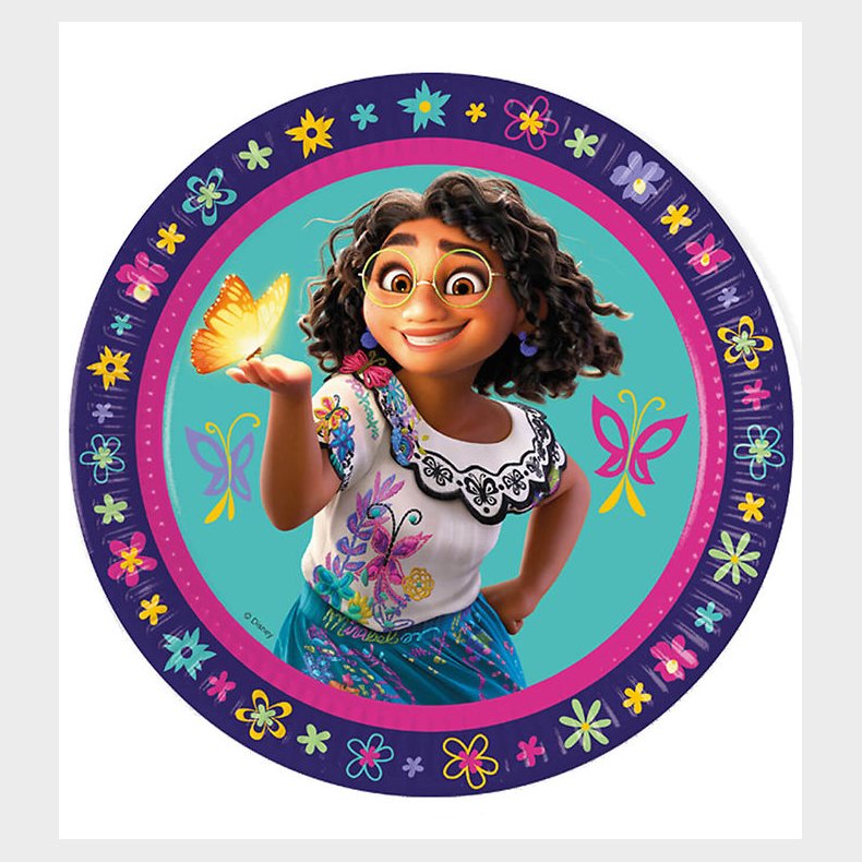 Decorata Party Paptallerkner - 8-pak - 23 cm - Encanto