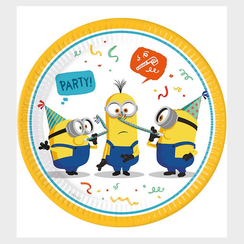 Decorata Party Paptallerkner - 8-pak - 23 cm - Minions: The Rise