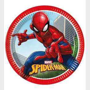 Decorata Party Paptallerkner - 8-pak - 23 cm - Spider-Man Crime