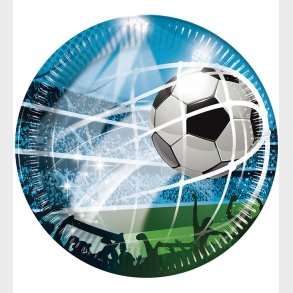 Decorata Party Paptallerkner - 8-pak - 23 cm - Soccer Fans