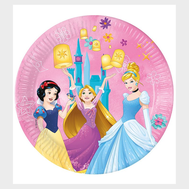 Decorata Party Paptallerkner - 8-pak - 23 cm - Princess Live You