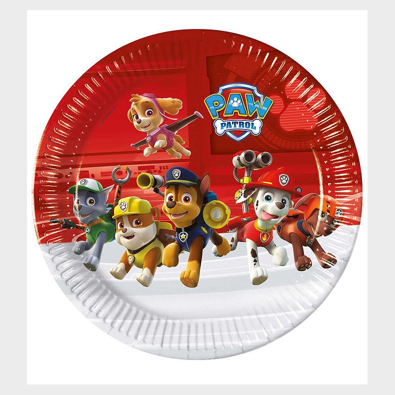 Decorata Party Paptallerkner - 8-pak - 23 cm - Paw Patrol Ready