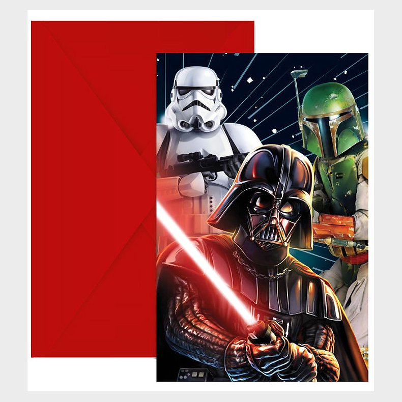 Decorata Party Invitationer - 6-pak - Star Wars Galaxy