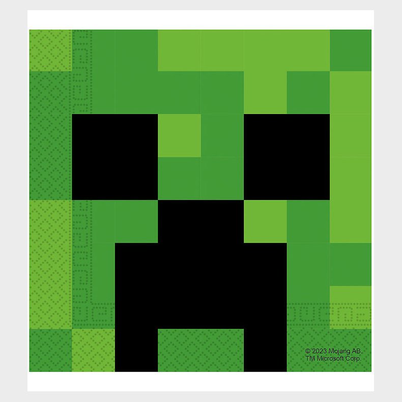 Decorata Party Servietter - 20-pak - 33x33 cm - Minecraft