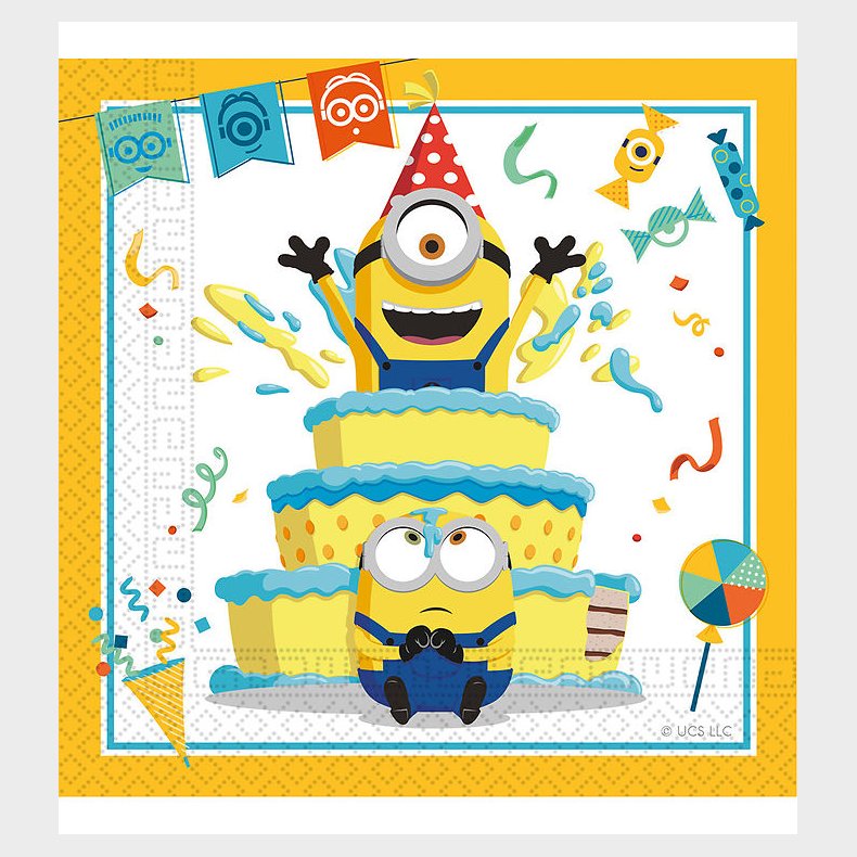 Decorata Party Servietter - 20-pak - 33x33 cm - Minions: The Ris