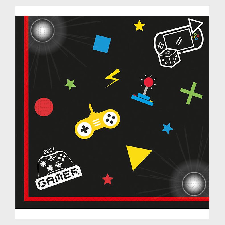 Decorata Party Servietter - 20-pak - 33x33 cm - Gaming Party