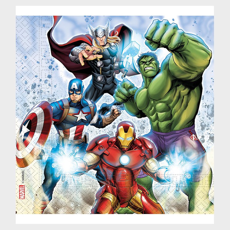 Decorata Party Servietter - 20-pak - 33x33 cm - Avengers Infinit