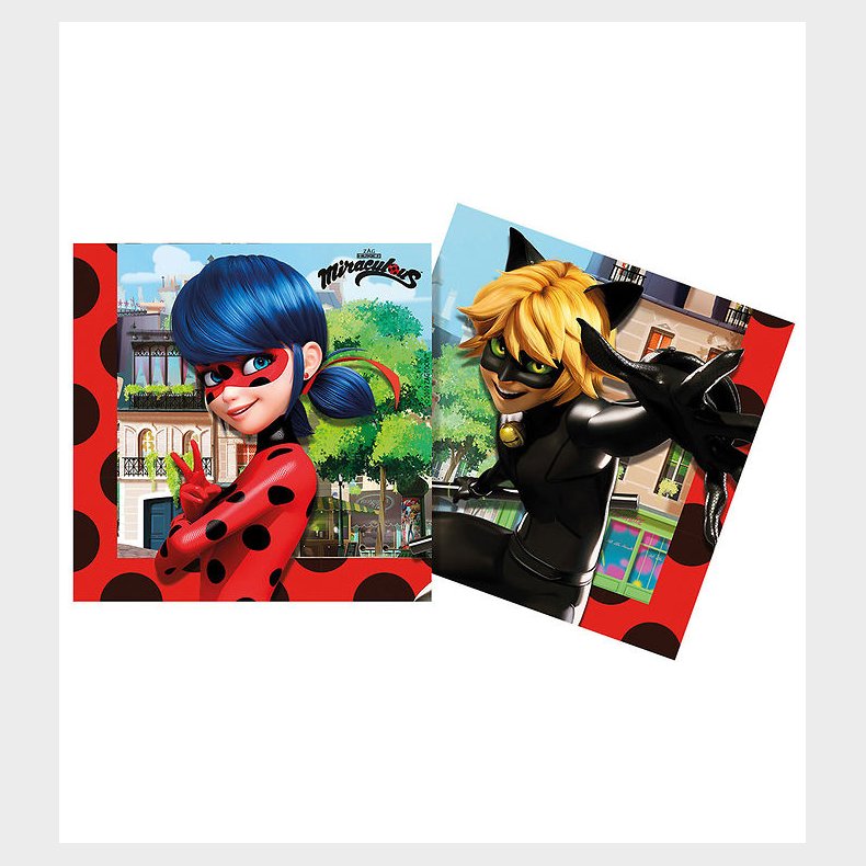 Decorata Party Servietter - 20-pak - 33x33 cm - Miraculous Ladyb