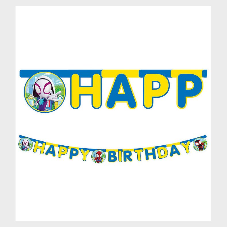 Decorata Party Happy Birthday Banner - Spidey & His Amazing Frie
