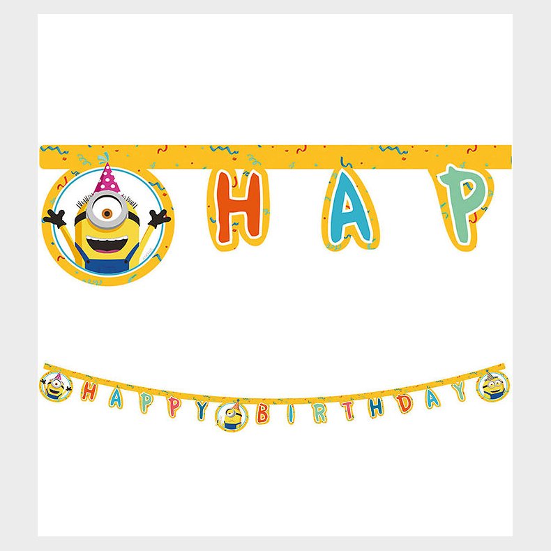 Decorata Party Happy Birthday Banner - Minions The Rise Of Gru
