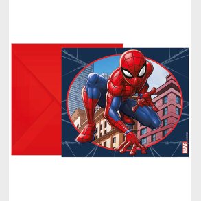 Decorata Party Invitationer - 6-pak - Spider-Man Crime Fighter
