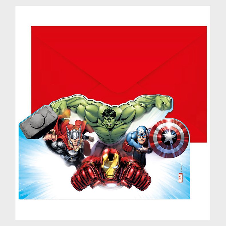 Decorata Party Invitationer - 6-pak - Avengers Infinity Stones