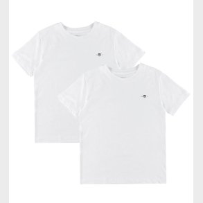 GANT T-shirt - 2-pak - Hvid