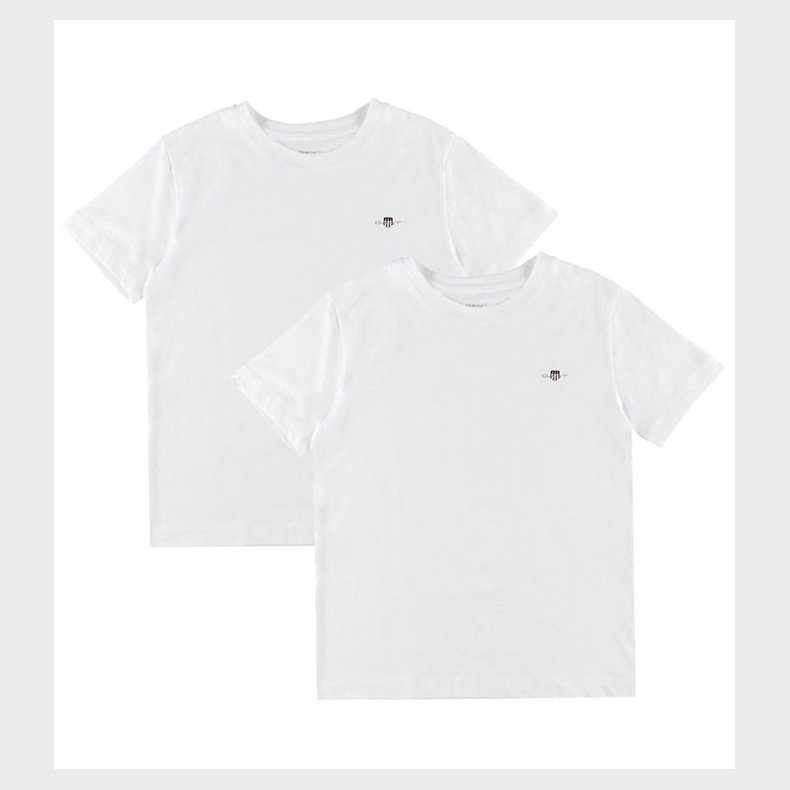 GANT T-shirt - 2-pak - Hvid