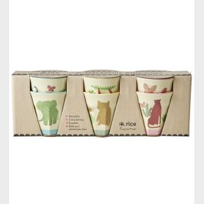 Rice Kopper - Melamin - 6 stk. - 160 ml - Creme/Sweet Jungle
