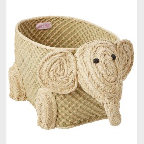 Rice Opbevaringskurv - Raffia/Sgrs - Lille Elefant - Natur