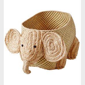 Rice Opbevaringskurv - Raffia/Sgrs - Stor Elefant - Natur