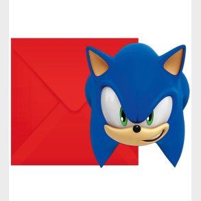 Decorata Party Invitationer - 6-pak - Sonic Speed