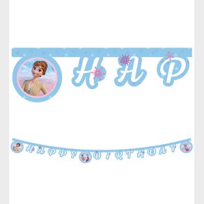 Decorata Party Happy Birthday Banner - Frozen II Wind Spirit