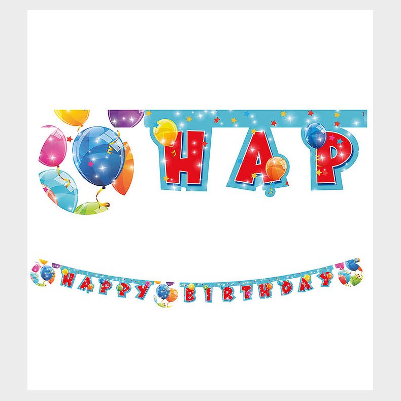 Decorata Party Happy Birthday Banner - Sparkling Balloons