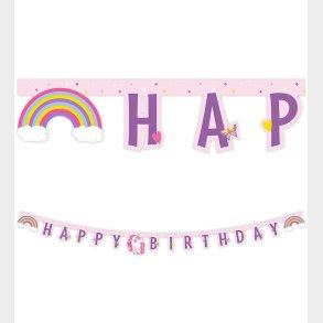 Decorata Party Happy Birthday Banner - Unicorn Rainbow Colors