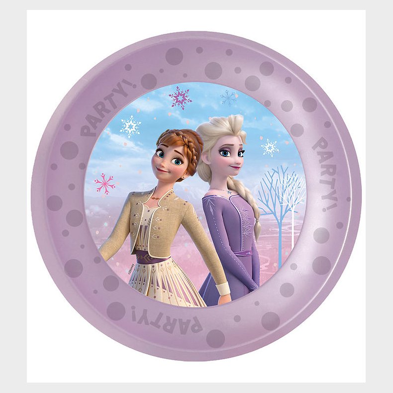 Decorata Party Plastiktallerkner - 4-pak - 21 cm - Frozen II Win