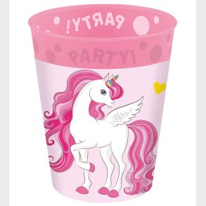 Decorata Party Plastikkopper - 4-pak - 250 ml - Unicorn Rainbow