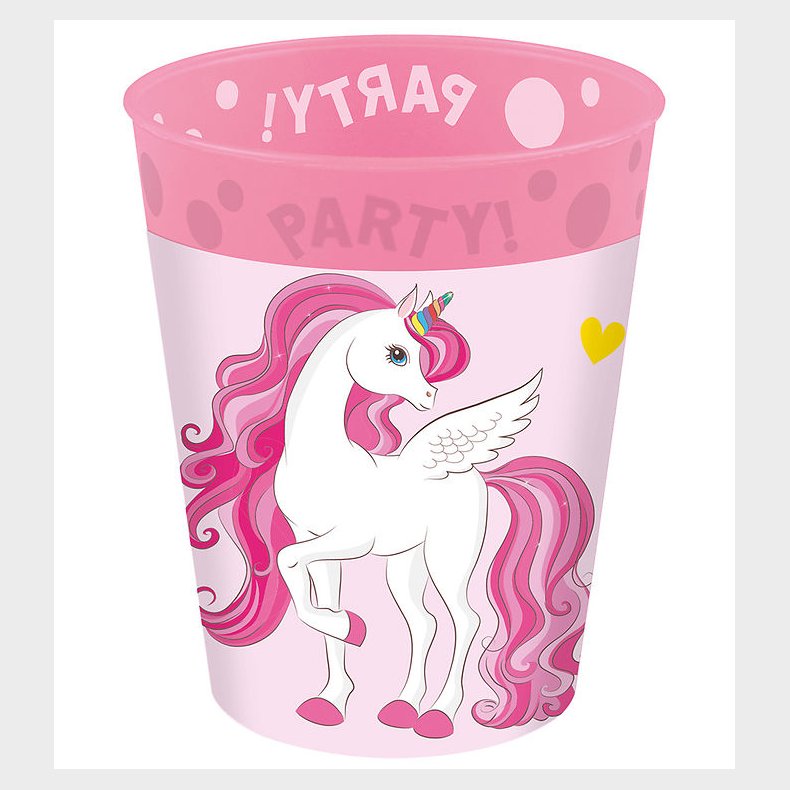 Decorata Party Plastikkopper - 4-pak - 250 ml - Unicorn Rainbow