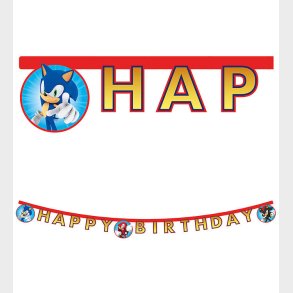 Decorata Party Happy Birthday Banner - Sonic Speed