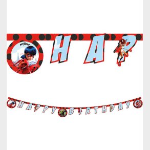 Decorata Party Happy Birthday Banner - Miraculous Ladybug