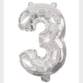 Decorata Party Foileballon - 85 cm - No 3 - Slv