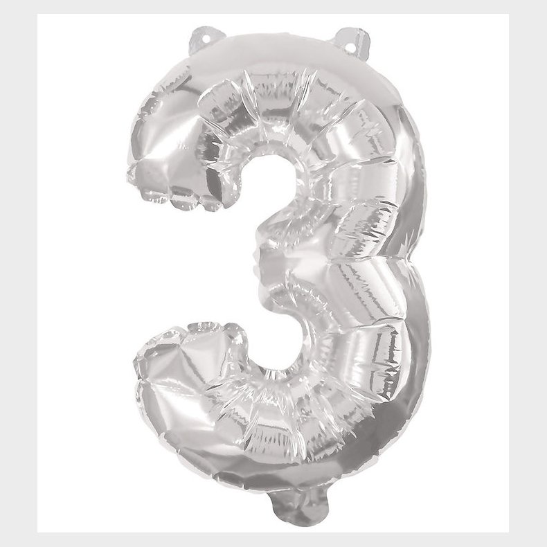 Decorata Party Foileballon - 85 cm - No 3 - Slv