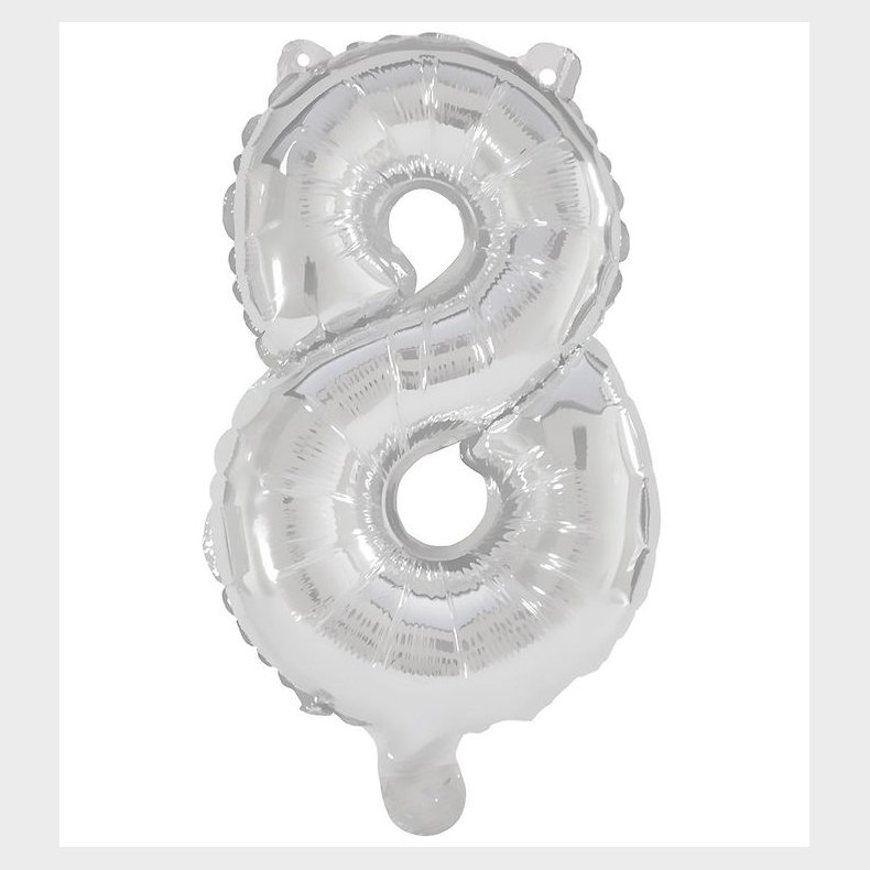 Decorata Party Foileballon - 85 cm - No 8 - Slv