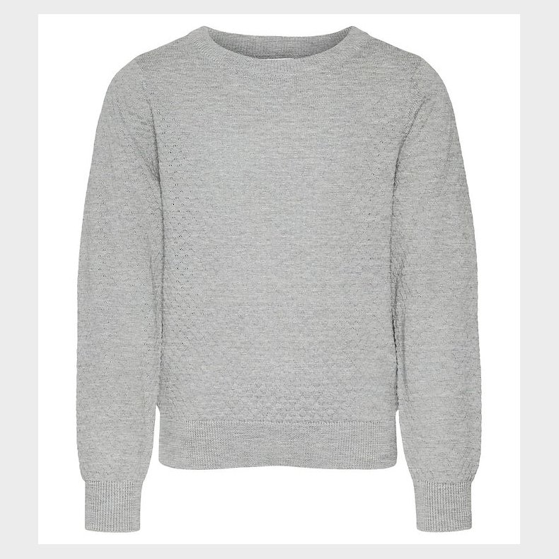Vero Moda Girl Bluse - VmCare - Noos - Strik - Light Grey Melang