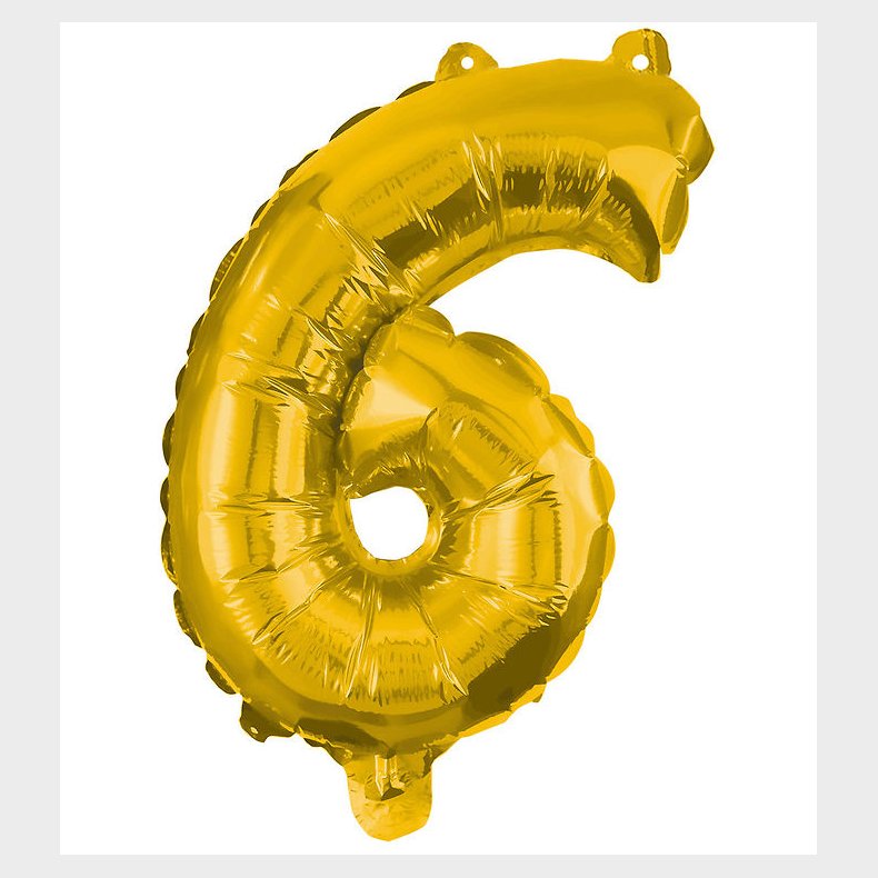 Decorata Party Foileballon - 85 cm - No 6 - Guld